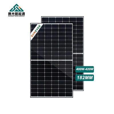 แผ่นแสงอาทิตย์ PV 400w 410w กับ Imp 12.7-13.2A และกระจกเหล็กต่ํา