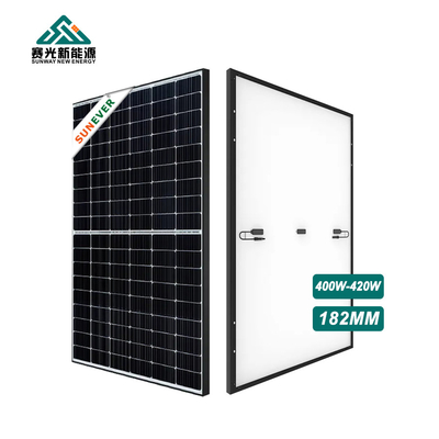 แผ่นแสงอาทิตย์ PV 400w 410w กับ Imp 12.7-13.2A และกระจกเหล็กต่ํา