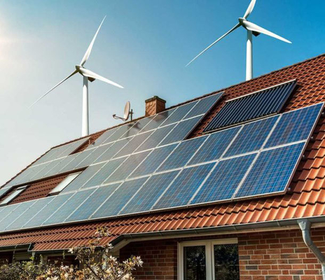 Home Off Grid ระบบพลังงานไฮบริด พลม ไฮบริดควบคุมพลังงานแสงอาทิตย์ 3KW พลังงานกําเนิดหินพัดลม