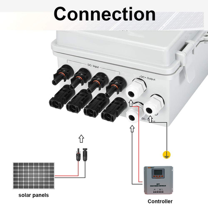 4 สตริง กันน้ํา Combiner กล่องสําหรับระบบแสงอาทิตย์ Pv สตริงกล่อง