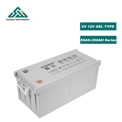 OEM / ODM ยอมรับ แบตเตอรี่เจลปิด 12V สําหรับระบบพลังงานแสงอาทิตย์ 150ah 200ah 250ah