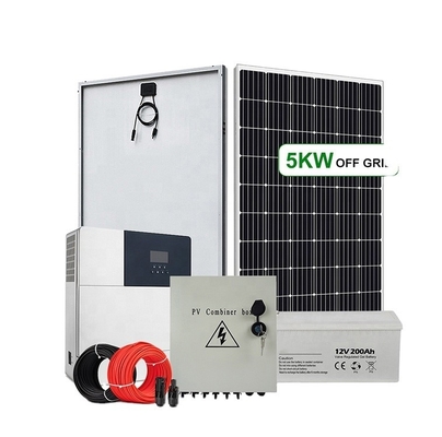 5-10 kWh ระยะพลังงานออก 48V 300Ah 400Ah ความจุของแบตเตอรี่ Off Grid ระบบแผ่นแสงอาทิตย์