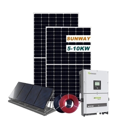 60HZ ครบครันบนเครือข่าย ระบบพลังแสงอาทิตย์บนหลังคา 10kw ระบบพลังแสงอาทิตย์บนเครือข่าย