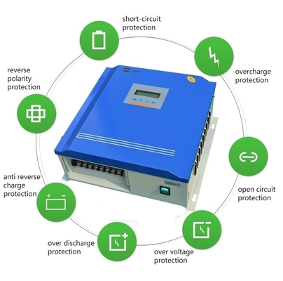 1KW-5KW เครื่องควบคุมเครื่องปั่นลม 48v เครื่องควบคุมการชาร์จแสงอาทิตย์ลมแบบไฮบริด