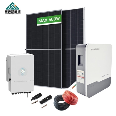2024 ระบบพลังงานแสงอาทิตย์ 5kw 6kw 8kw 10kw พร้อมเครื่องควบคุม MPPT และความถี่ออก 50hz
