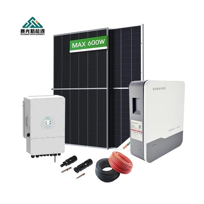 ระบบแผ่นแสงอาทิตย์ไฮบริดหลากหลาย สําหรับบ้าน ระบบแสงอาทิตย์ 6Kw