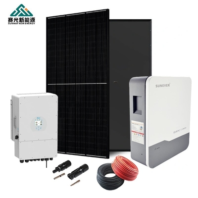 5Kw-12Kw ระบบพลังงานแสงอาทิตย์ไฮบริด ครบชุดสําหรับบ้านและการออกแบบโครงการก่อนการขาย