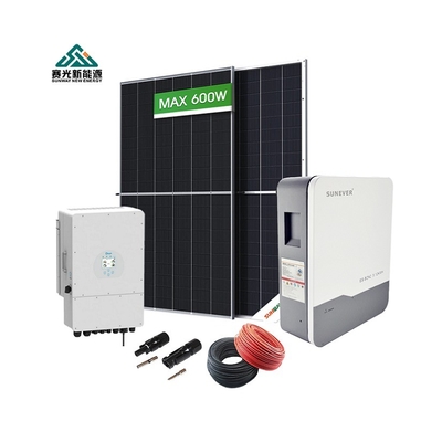 5kw Hybrid Grid Home Solar Energy System พร้อมชุดแผ่นพลังงานแสงอาทิตย์ซิลิคอนโมโนคริสตัล