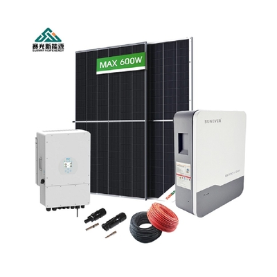 5kW 10kW 15kW 20kW ระบบพลังงานแสงอาทิตย์แบบไฮบริดบ้าน แผ่นพลังงานแสงอาทิตย์ 410-700Watt 48Vdc / 51.2Vdc