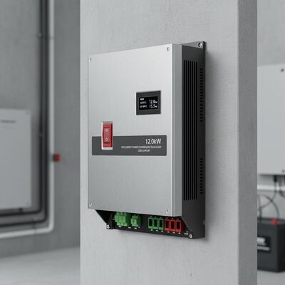 กำลังไฟขาออก AC สูงสุด 12kW อินเวอร์เตอร์โซลาร์เซลล์พร้อมสวิตช์ DC ในตัว รองรับ OEM เทคโนโลยีการแปลงพลังงานอัจฉริยะ
