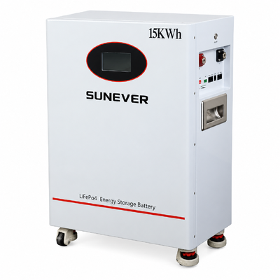 SUNEVER TD-15 15kWh LiFePO4 แบตเตอรี่บ้าน 51.2V 300Ah พื้นที่ยืน พลังงานแสงอาทิตย์