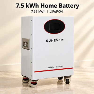 SUNEVER 7.68kWh 25.6V 300Ah LiFePO4 Lithium Solar Battery สำหรับการกักเก็บพลังงานแสงอาทิตย์ในบ้านและพลังงานสำรองแบบออฟกริด