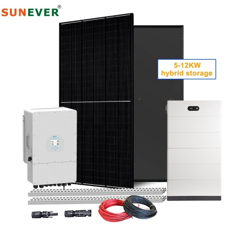 50hz ความถี่ออก ระบบพลังงานแสงอาทิตย์บ้าน ชุดครบครันสําหรับบ้าน 5kw 8kw 10kw 12kw