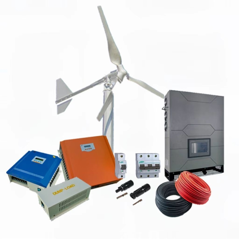 10KW 380VAC บนระบบไฟฟ้าสายลมแสงอาทิตย์ ไฮบริดระบบพลังงานด้วยใบแก้วเสริม