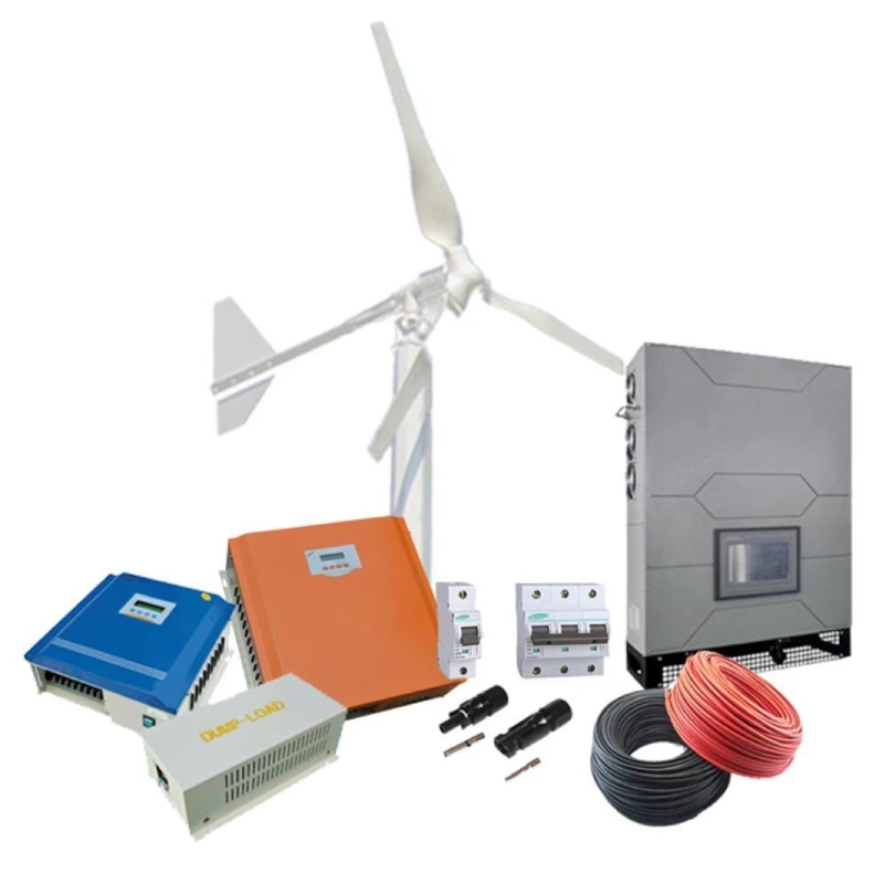 ระบบการผลิตพลังงานลม 10kw 3 ขั้นตอนบนเครือข่ายด้วยแผ่นไฟฟ้าไฟฟ้ากระจกเสริม
