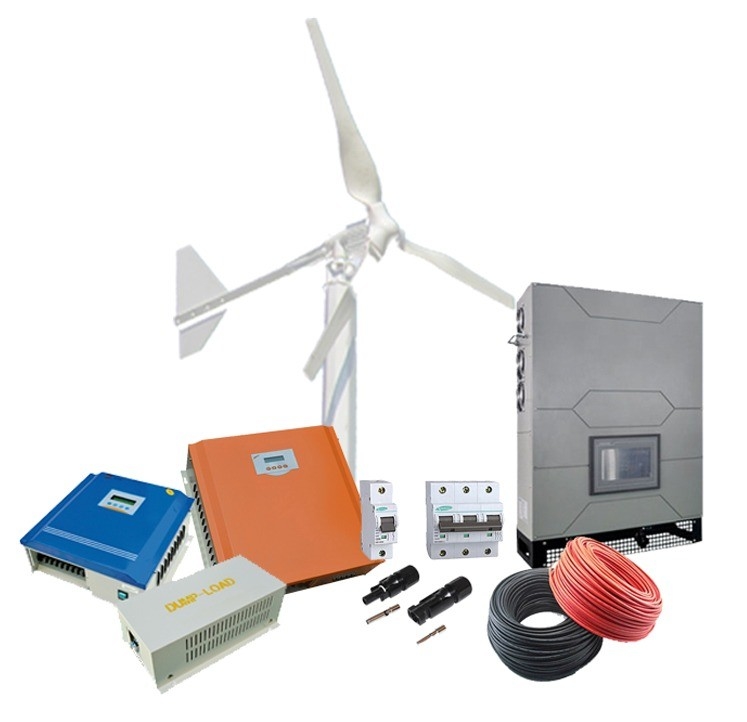 10kw 3 Phase Solar Wind Energy Home ระบบพลังงานลม 10kw บนเครือข่ายเพื่อรับรอง CE