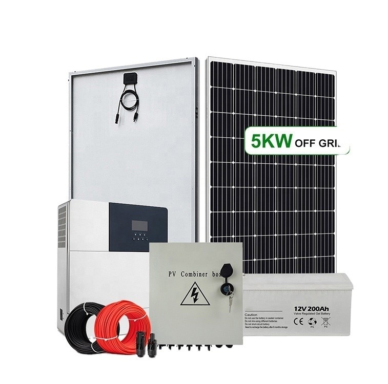 5-10 kWh ระยะพลังงานออก 48V 300Ah 400Ah ความจุของแบตเตอรี่ Off Grid ระบบแผ่นแสงอาทิตย์