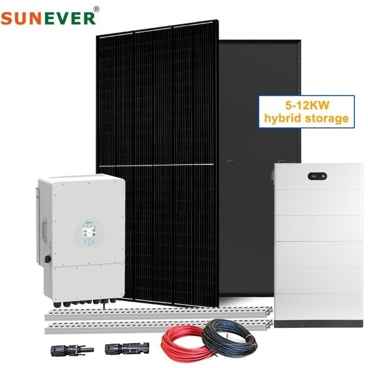 Home ระบบเก็บพลังงานแสงอาทิตย์ 6kw 8kw 10kw สําหรับ Hybrid Kit เครื่องผลิตพลังงานครบวงจร