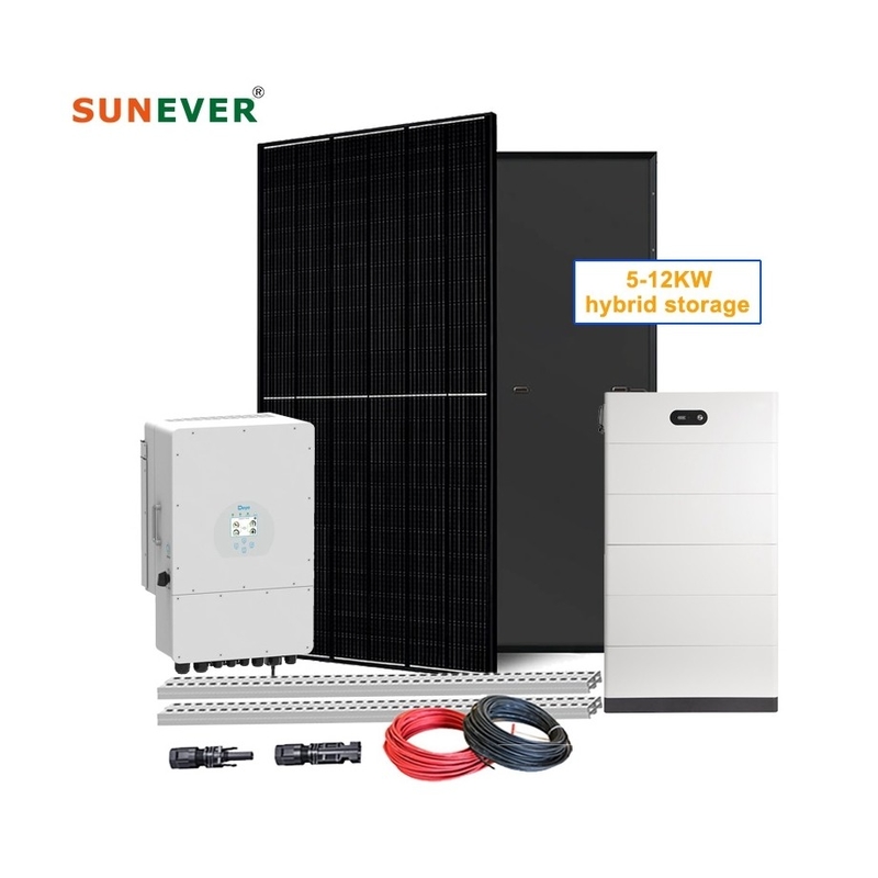 410-700Watt แผ่นพลังแสงอาทิตย์ แบตเตอรี่ลิตিয়ামไอออน ประเภท 5kw ระบบเก็บพลังงานแสงอาทิตย์สําหรับบ้าน