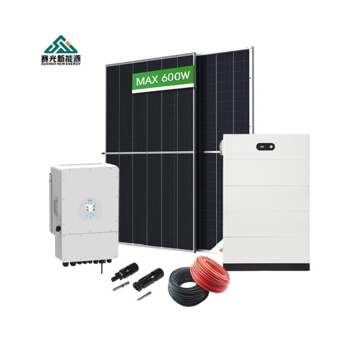 5Kw-12Kw ระบบพลังงานแสงอาทิตย์ไฮบริด ครบชุดสําหรับบ้านและการออกแบบโครงการก่อนการขาย