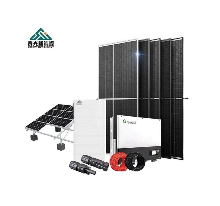 ระบบพลังงานแสงอาทิตย์ 5KW 10kw สําหรับ 220v / 380v ความดันออก 24 ชั่วโมง เวลาทํางาน