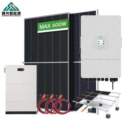 10kw 12kw โซลาร์ไฮบริดเจเนอเรเตอร์ Off Grid ไฮบริดระบบแสงอาทิตย์