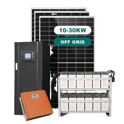 Off Grid 15KW ระบบแบตเตอรี่แสงอาทิตย์โดดเดี่ยว สําหรับการใช้งานในบ้านและการค้า