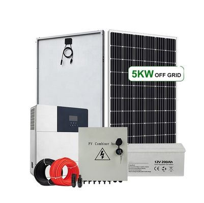 LiFePO4 MPPT 15kw Off Grid ระบบแสงอาทิตย์สําหรับอาคารอาศัย รับรอง CE RoHS