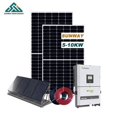 10kW 20kW บนเครือข่าย ระบบพลังแสงอาทิตย์ ด้วยเวลาทํางาน 24 ชั่วโมง ซิลิคอนโมโนคริสตัล