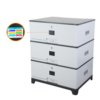 แบตเตอรี่ลิเธียมไอออนแบบต่อซ้อนได้ความจุสูง 5kW 10kW 100Ah 200Ah อายุการใช้งาน 6000 รอบ